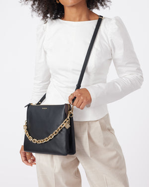 Saben Matilda Crossbody - Black + Chunky Chain