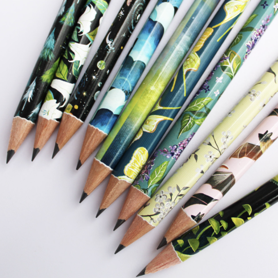 Moonflower Graphite Pencils - Publishers Distribution