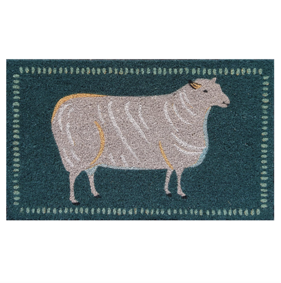 Square Merino Sheep Doormat  - 45 cm x 75 cm