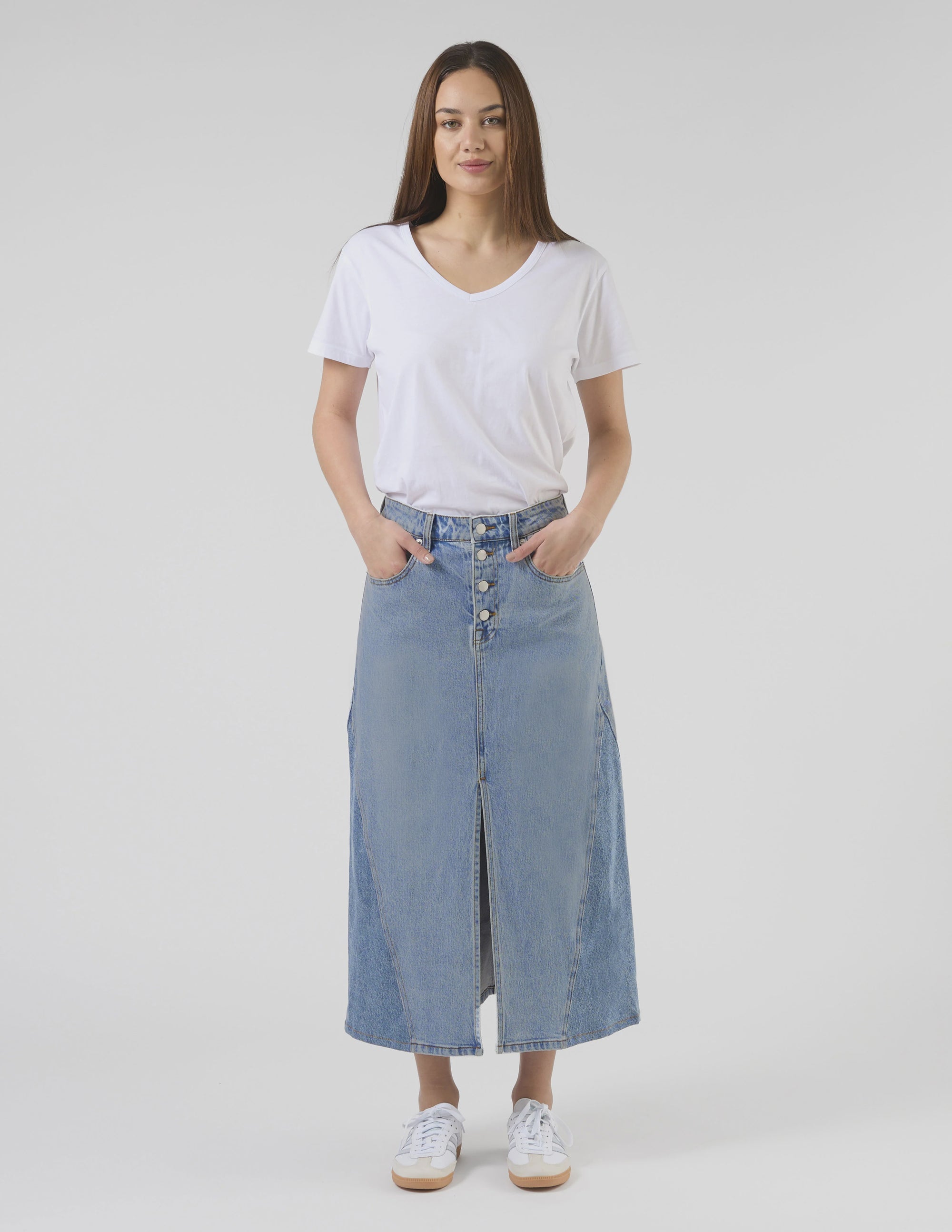 Stella Gemma TAYLAH SKIRT - MID BLUE SS24