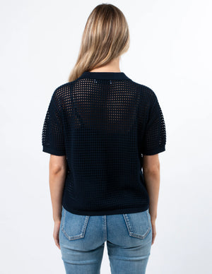 Stella Gemma Holly Knit Top Navy