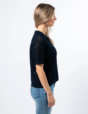 Stella Gemma Holly Knit Top Navy