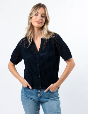 Stella Gemma Holly Knit Top Navy