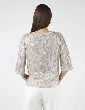 Stella + Gemma ALEXIS TOP SEQUINS - CHAMPAGNE 