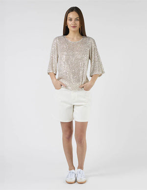 Stella + Gemma ALEXIS TOP SEQUINS - CHAMPAGNE 