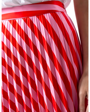 Cravehome Stella + Gemma Pink/Red Stripe Brigette Skirt