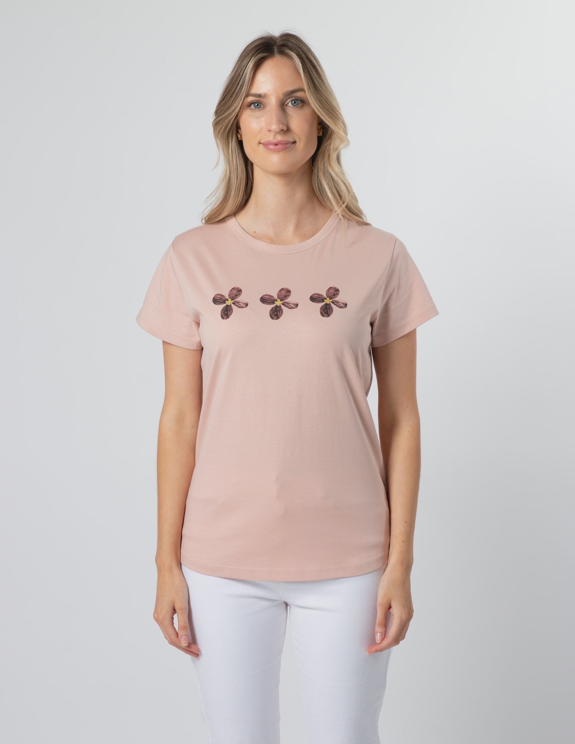 Stella + Gemma T-SHIRT - ANTIQUE ROSE DRIED HYDRANGEAS