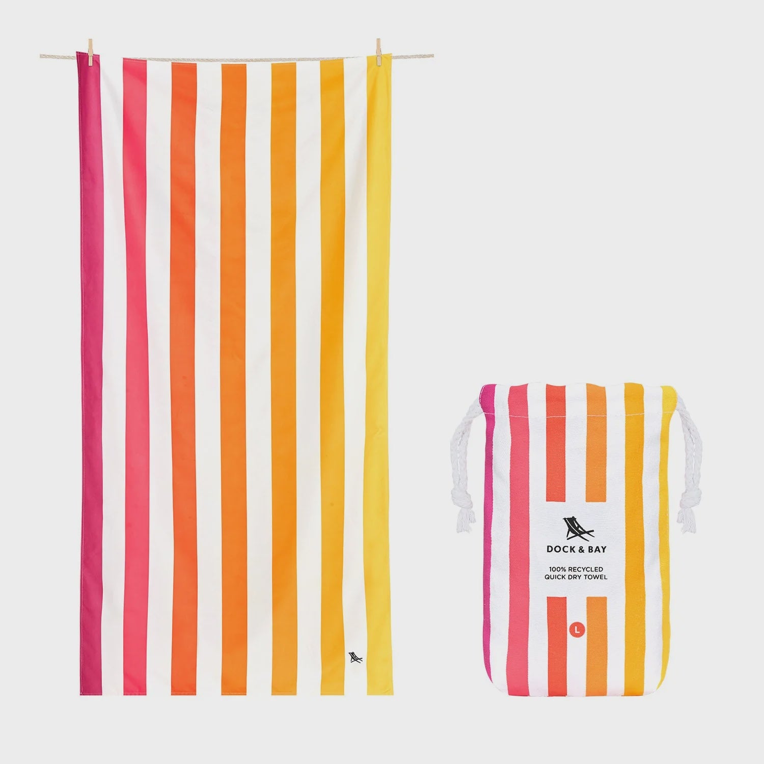 Peach Sunrise Towel - Dock & Bay