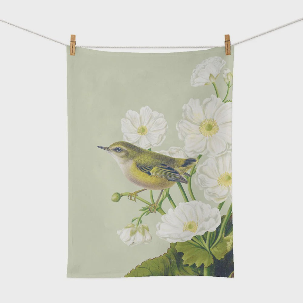 Birds & Botanicals Rifleman Tea Towel 100%NZ