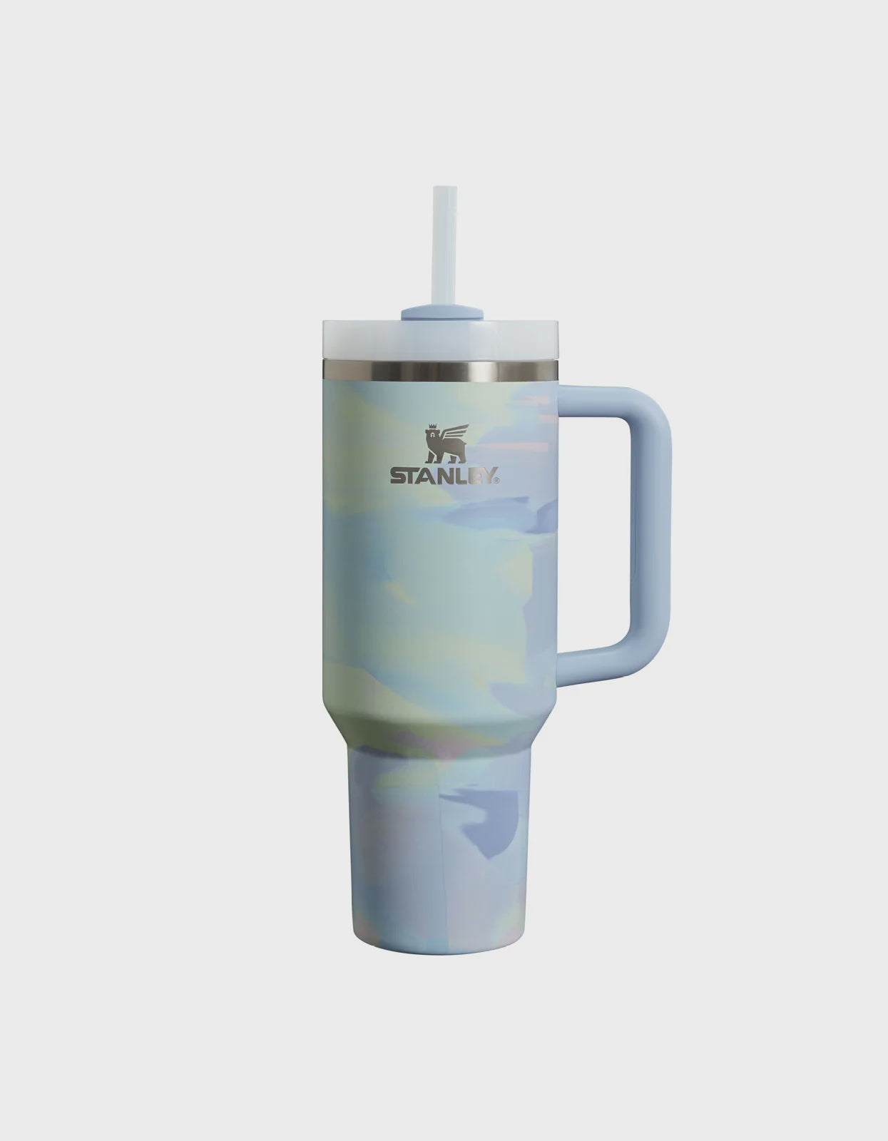 The Clean Slate Quencher H2.0 Flowstate Tumbler 40oz Cool Serene Brushstrokes