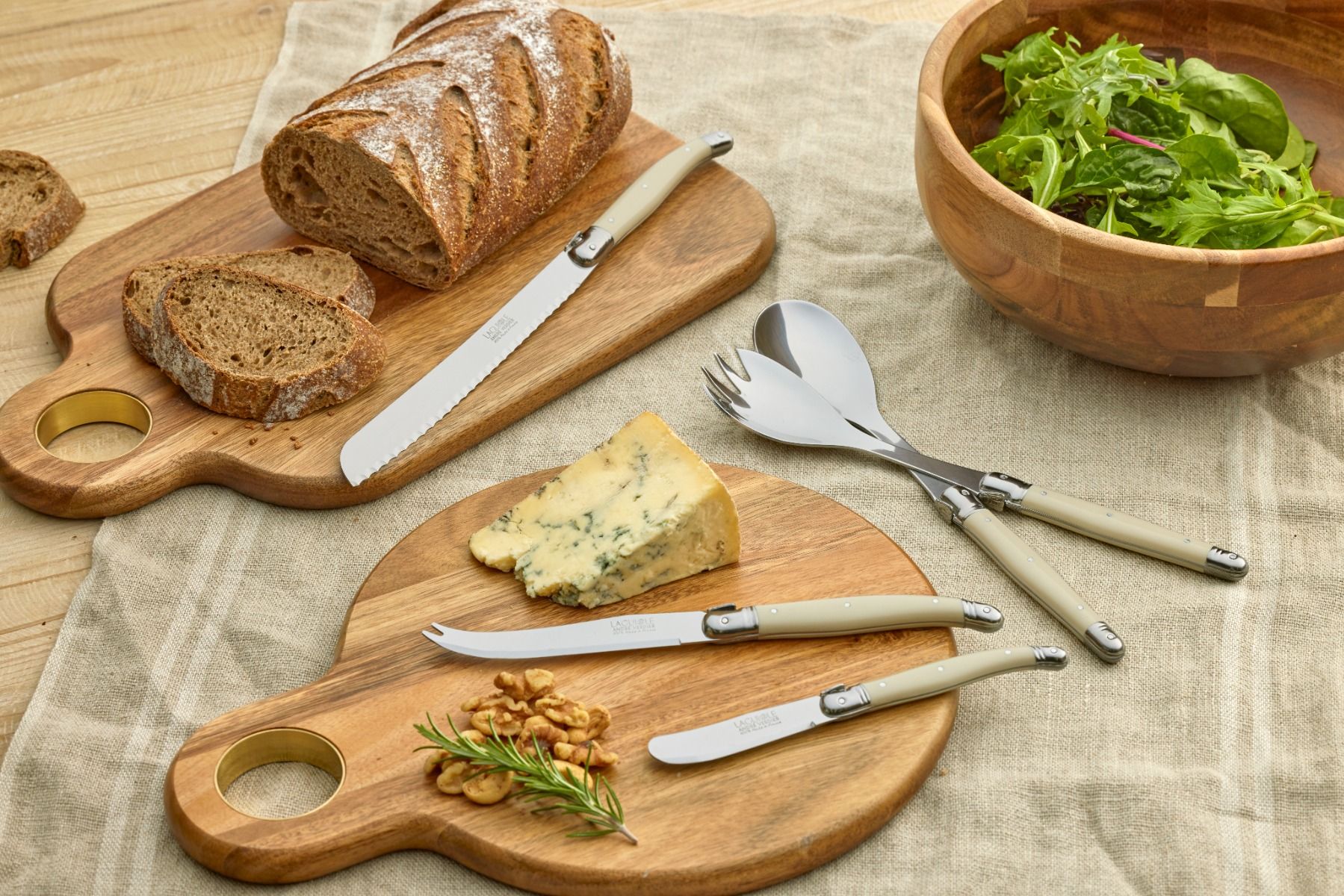 Davis & Waddell Acacia Serving Board with Brass