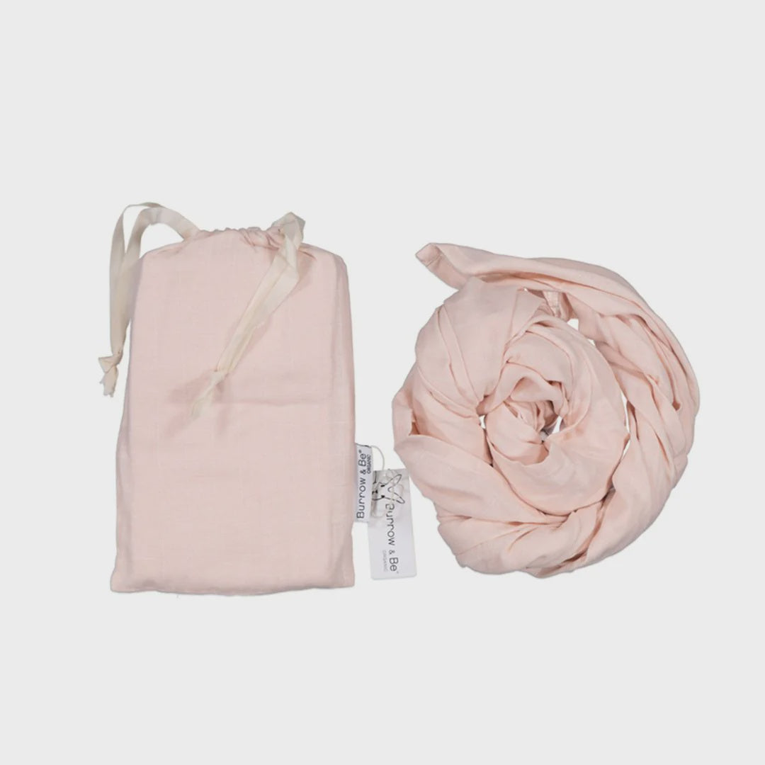 Essentials Muslin Wrap - Blush - Burrow & Be