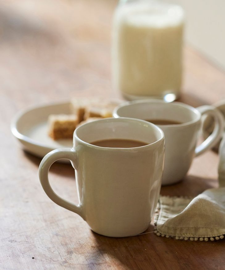 French Country Collections Franco Rustic White Mug