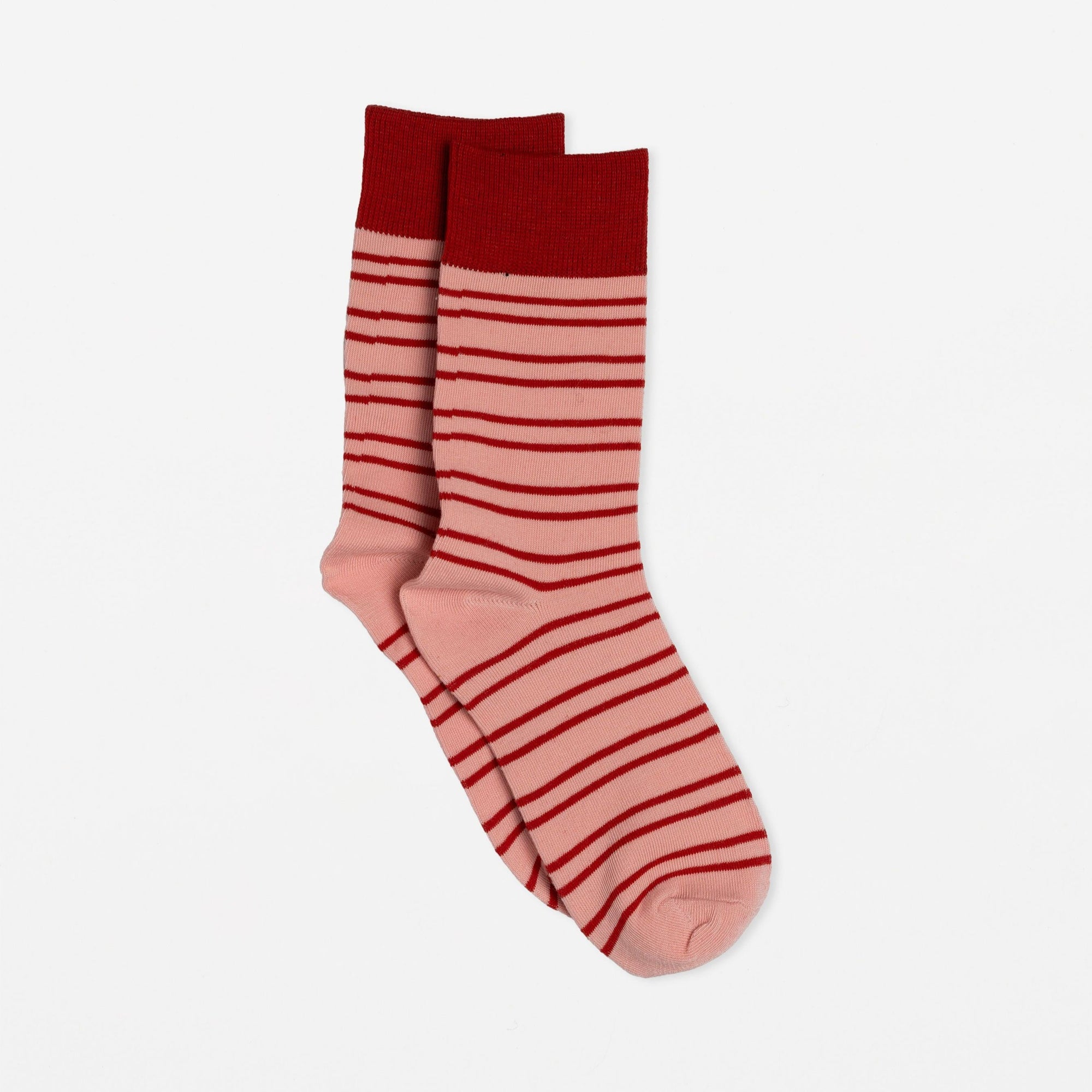 Red & Pink Stripe Socks - Stella + Gemma