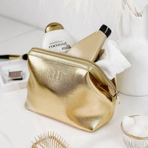 Eliza Neoprene Makeup Bag - Gold - Louen Hide