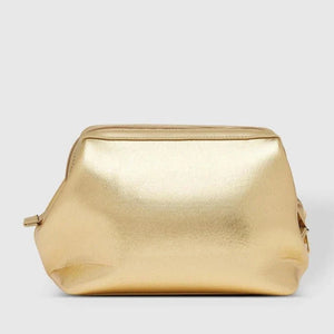 Eliza Neoprene Makeup Bag - Gold - Louen Hide