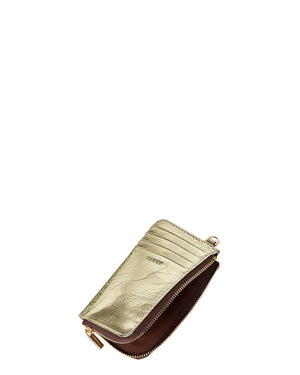 Saben Winona Card Holder - Gold Crinkle