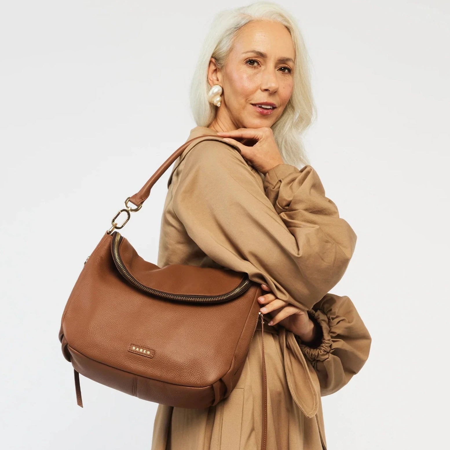 Frankie Handbag - Tan - Saben