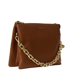 Matilda Crossbody - Tan & Chunky Chain - Saben