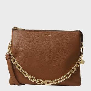 Matilda Crossbody - Tan & Chunky Chain - Saben