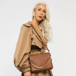 Matilda Crossbody - Tan & Chunky Chain - Saben