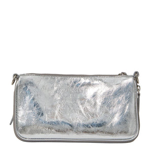 Nina Crossbody - Silver Crinkle - Saben