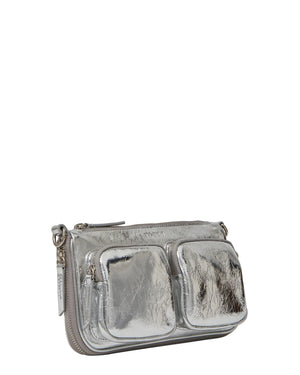 Nina Crossbody - Silver Crinkle