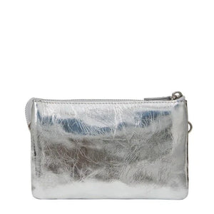 Tilly Crossbody - Silver Crinkle - Saben