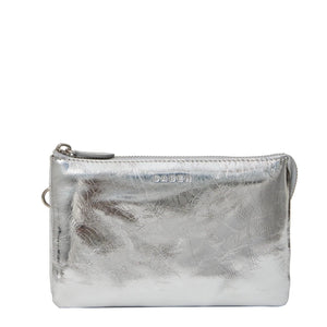 Tilly Crossbody - Silver Crinkle - Saben