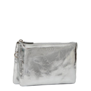 Tilly Crossbody - Silver Crinkle - Saben