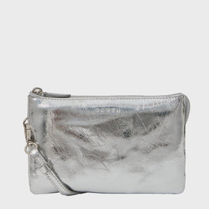 Tilly Crossbody - Silver Crinkle - Saben