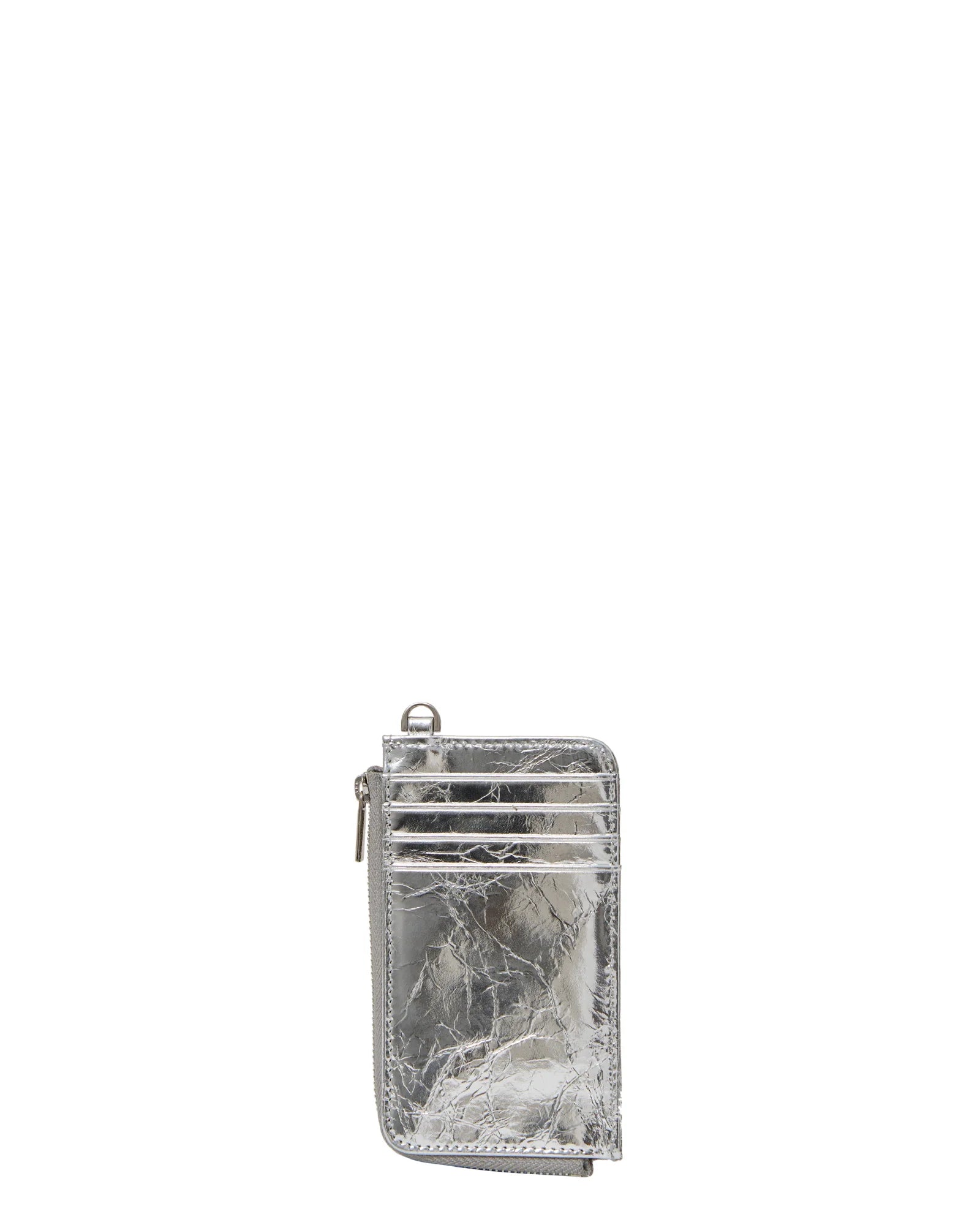 Saben Winona Card Holder - Silver Crinkle