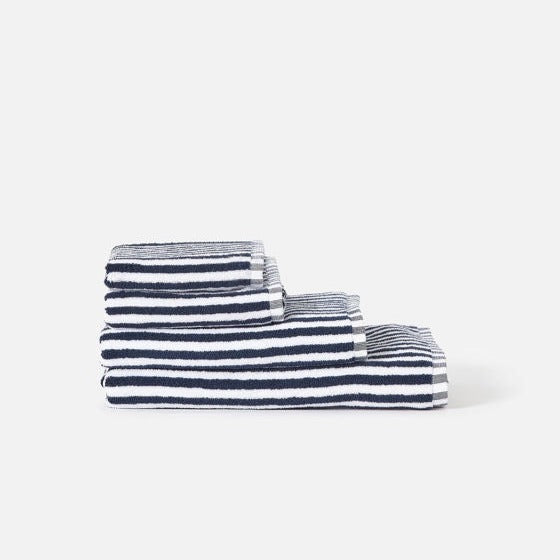 Wide Stripe Towel Range - Navy - Citta