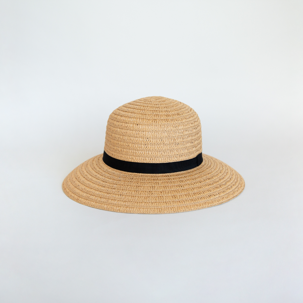 So Shady Hat - Natural w Black Ribbon