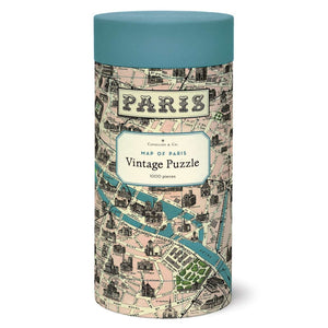 Map of Paris 1000pc Puzzle - Cavallini