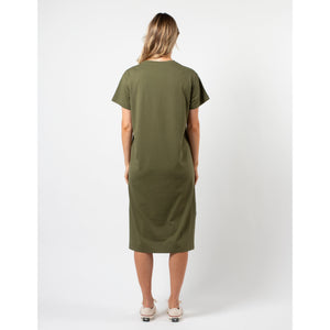 Maxie T Shirt Dress Khaki - Stella + Gemma