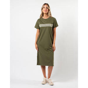 Maxie T Shirt Dress Khaki - Stella + Gemma