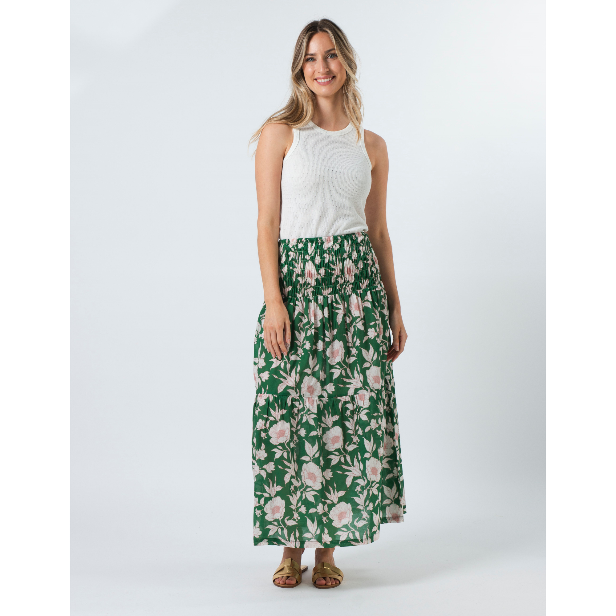 Aja Skirt - Vintage Green Floral