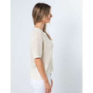 Holly Knit top Bone - Stella + Gemma