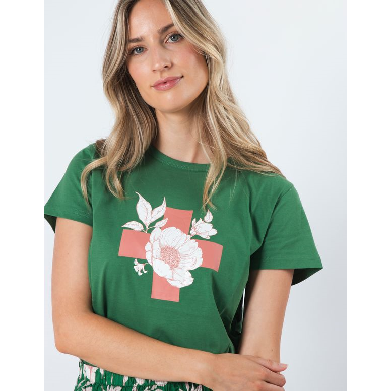 Vintage Green Floral T - Stella + Gemma