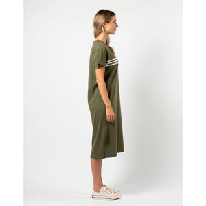 Maxie T Shirt Dress Khaki - Stella + Gemma